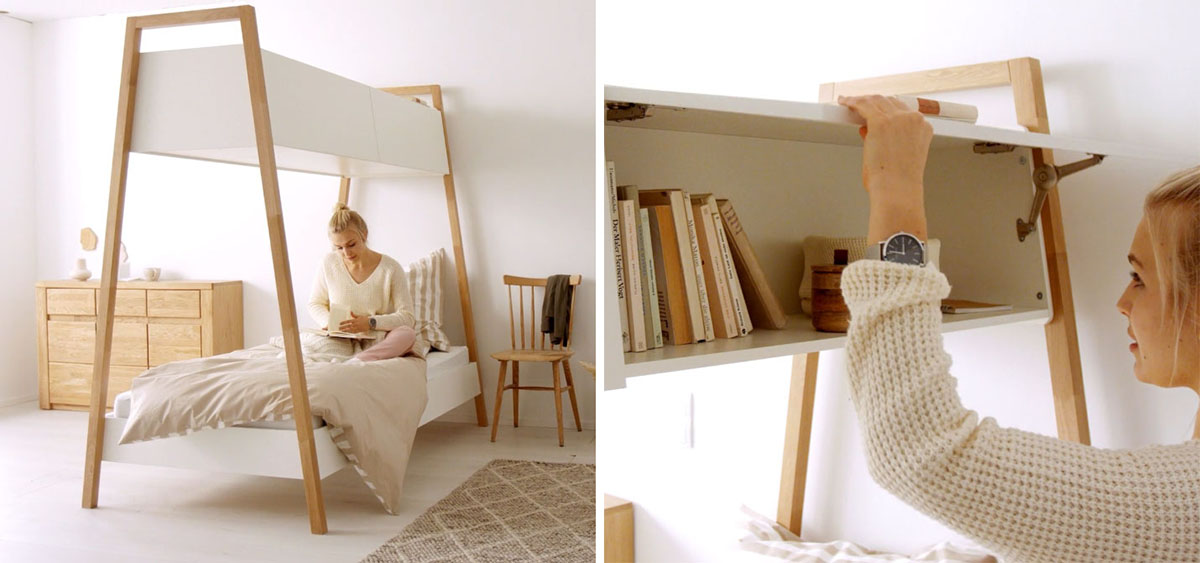 Cabinets Above The Mattress Are An Thought For Additional Storage Home In A Mattress room