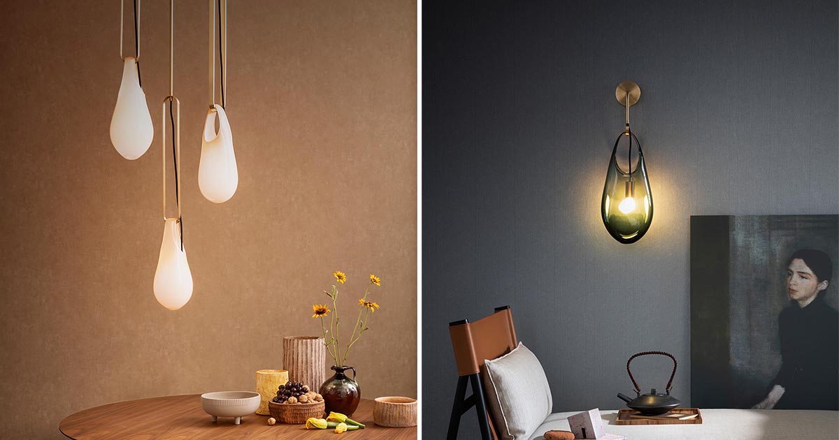 These Sconce And Pendant Lights Look Like Glass Baggage Hanging From A Hook