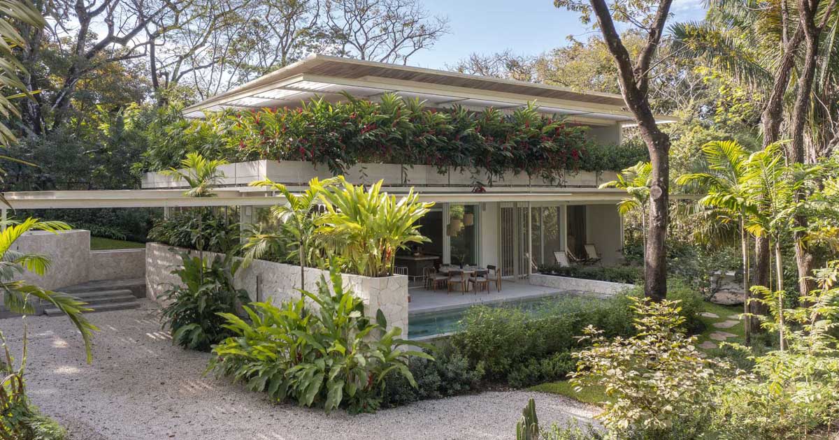 Planter Bins Have been Designed To Help This House To Combine Into Its Tropical Setting