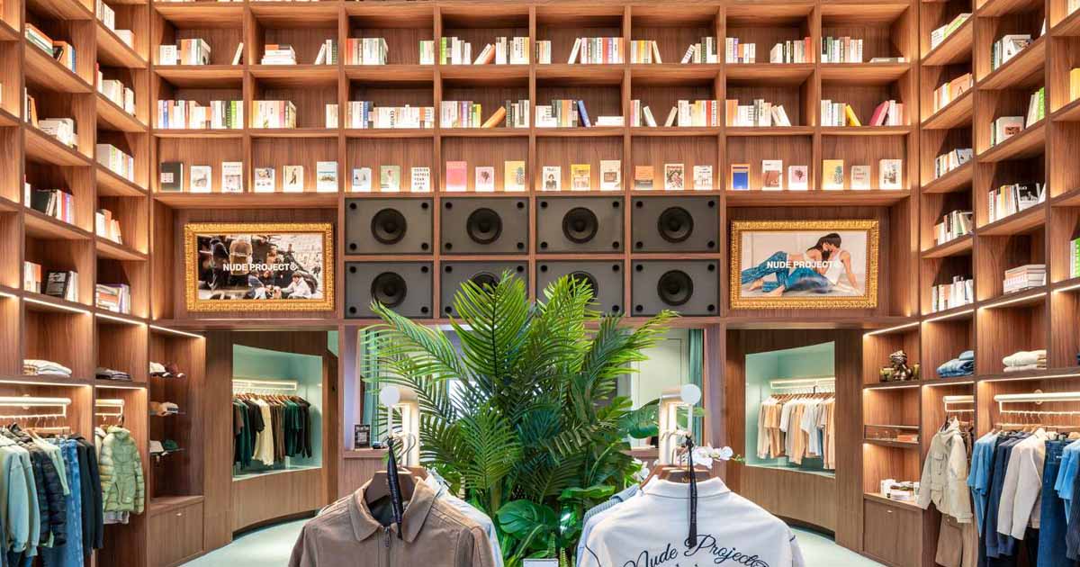 19-Foot-Extreme Wooden Bookshelves And A DJ Gross sales area For A New Streetwear Retailer