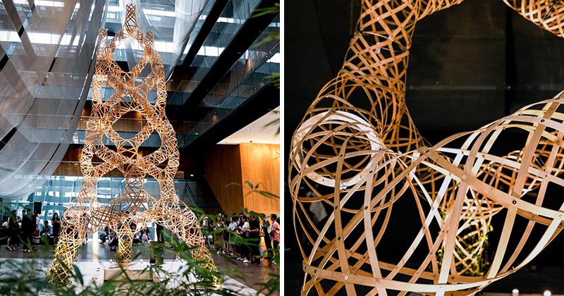 A Sculptural Tower Of Bamboo Has Been Put in In Beijing